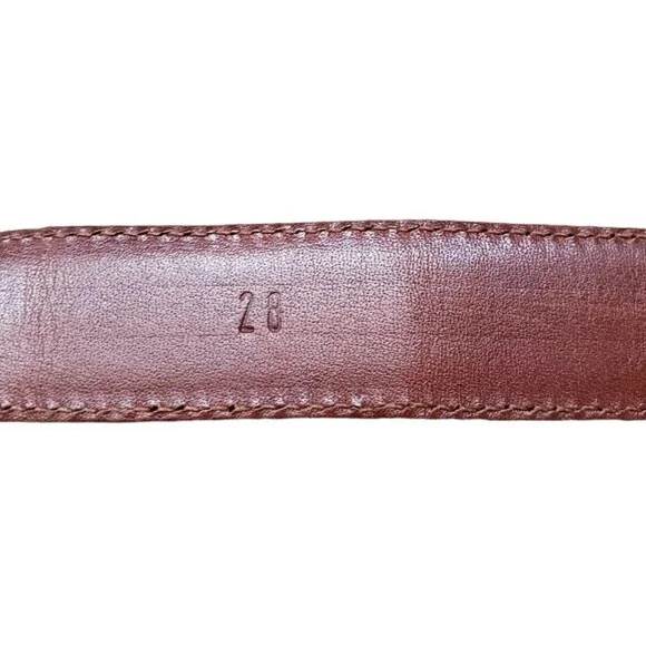 Vintage Ralph Lauren Women's Genuine Alligator Belt Sz 28 Made in Italy 1” Wide - Picture 11 of 12